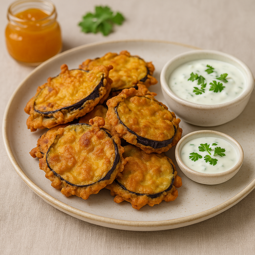 Bhajis de Berenjena
