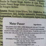 Matar Paneer vegano 280g - savourshop.es