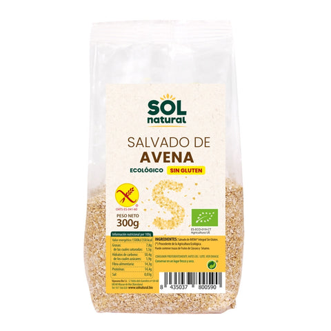 Salvado de avena integral ecológico sin gluten 300g